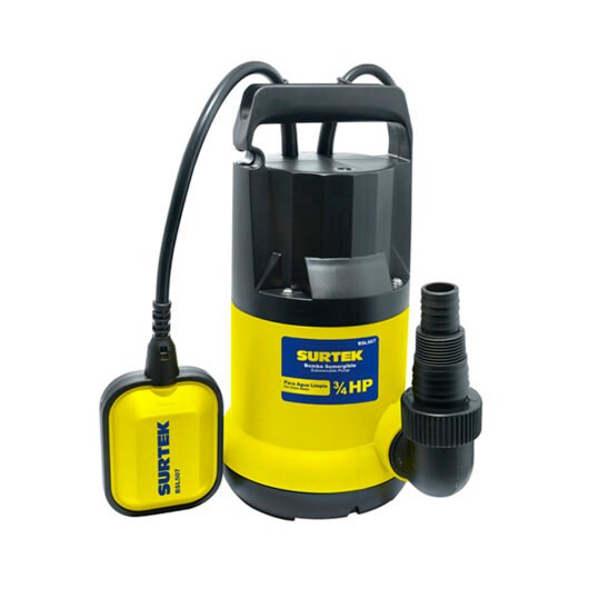 BOMBA SUMERGILE PARA AGUA LIMPIA 3/4 HP 127V, 165 L/MIN 8.5 METROS ALTURA MARCA SURTEK – BSL507