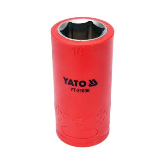 CUBO CORTO HEXAGONAL C-1/2″ DE 16MM AISLADO A 1000V MODELO:YT-21036 YATO Ref.YT-21036