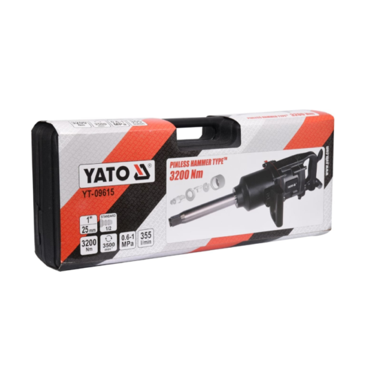 PISTOLA DE IMPACTO C-1″ 3200NM/2360LB CAÑON LARGO MODELO:YT-09615 YATO Ref.YT-09615