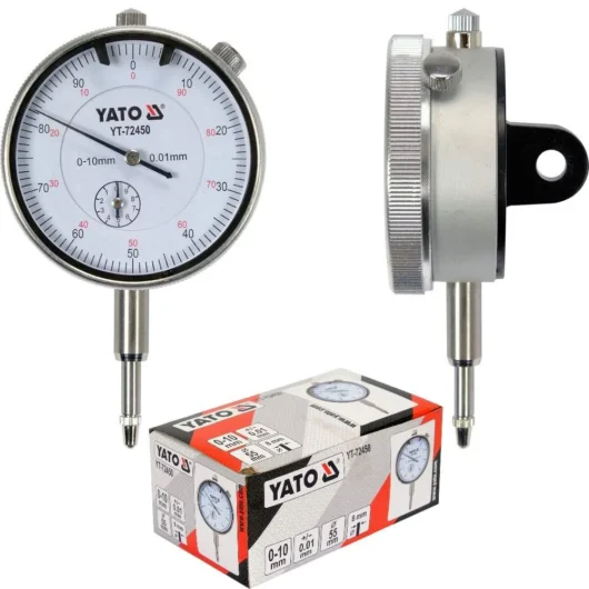 RELOJ COMPARADOR DE 0-10MM ANALOGO MODELO:YT-72450 YATO Ref.YT-72450