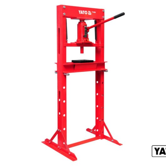 PRENSA HIDRAULICA, CAPACIDAD DE PESO DE 12 TONELADAS, COLOR ROJO, MARCA YATO Ref.YT-55580