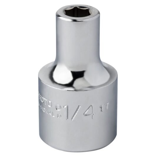 CUBO CORTO HEXAGONAL DE 1/2″ X 1/4″ CROMADO, REF. J5408H MARCA PROTO – Ref.J5408H