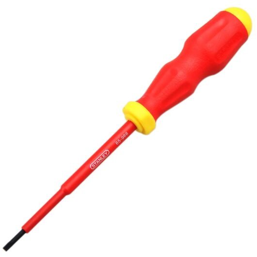DESTORNILLADOR PLANO 1/8’’ (3MM) X 4’’ (100MM) AISLADO A 1000V MAXSTEEL STANLEY – Ref.65-966