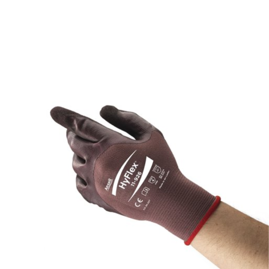 GUANTES DE NITRILO HYFLEX, RENDIMIENTO PARA ENTORNOS GRASIENTOS, ULTRA LIGERO, EXCLUSIVA COMBINACIÓN DE PROTECCIÓN, RENDIMIENTO Y FLEXIBILIDAD, LONGITUD: 215-260 MM/ 8.46-10.23 PULG., COLOR: PURPURA, ACABADO: 3/4 RECUBIERTO, MATERIAL DEL RECUBRIMIENTO: NI – Ref.11-926/9