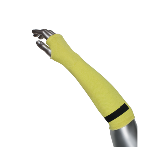 MANGA ANTICORTE DE KEVLAR DE 18”.  MOD. 10-KS18THV, MARCA PIP. INTRODUCCION DEL PULGAR, CIERRE DE VELCRO EN ANTEBRAZO. PROPIEDADES AL CORTE ASTM F2992-15 Nivel de corte ANSI A3 (ADOPTADO POR ANSI / ISEA 02/16) • ASTM F1790-05 NIVEL DE CORTE  ANSI 3 – Ref.10-KS18THV