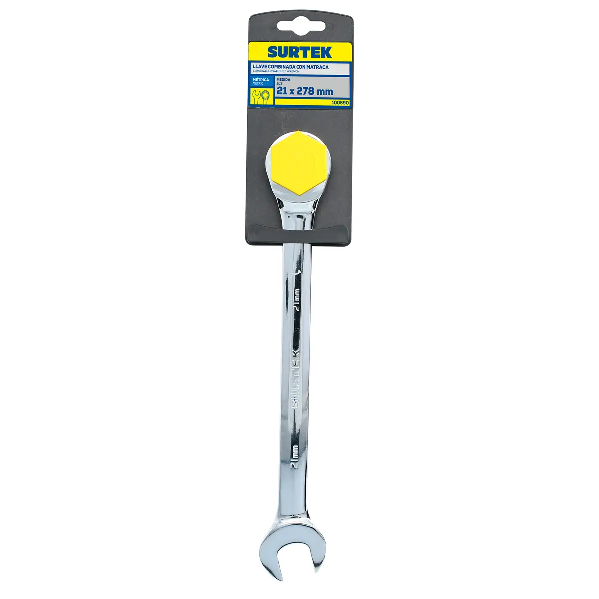 LLAVE COMBINADA CON CHICHARRA 21MM REF:100590 SURTEK - 100590 - Imagen 2