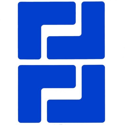 ESQUINERO COLOR AZUL DIMENSIONES 2 IN W  X 5 IN L, CÓDIGO 104432, MARCA BRADY – 104432