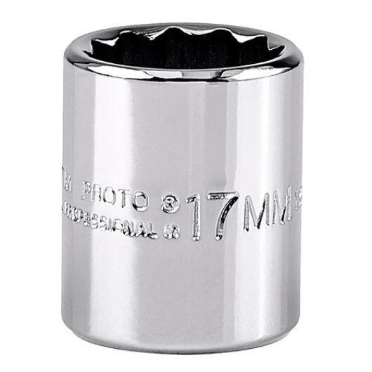 CUBO CORTO ESTRIADO CROMADO C-3/8″ X 17MM PROTO – Ref.J5217