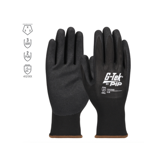 GUANTES DE USO GENERAL COLOR NEGRO REVESTIMIENTO DE NITRILO EN PALMAS Y DEDOS 1UH7820M, MARCA PIP – Ref.7820M