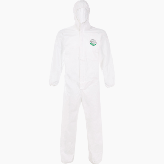 OVEROL DESECHABLE CON CAPUCHA, PUÑOS, CINTURA Y TOBILLOS ELÁSTICOS, FUERZA EN LA COSTURA, RESISTENCIA ABRASION, AL ESTALLIDO, AL AGRATAMIENTO POR FLEXION, PERFORACION, ALTA TASA DE TRANSMISIÓN DE VAPOR DE HUMEDAD PERMITE EL ESCAPE DE VAPOR PARA MANTENER L – AMN428E