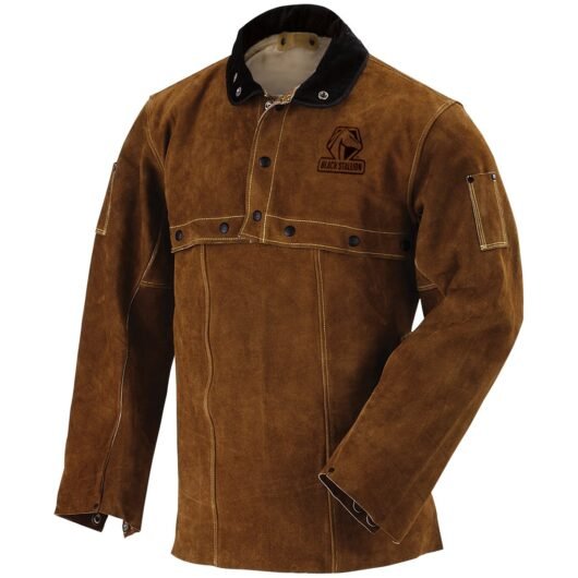 CHAQUETA PARA SOLDAR MOD. 220CS, MARCA BLACK STALLION, SISE L. MATERIAL PIEL DE VACA, COSTURA KEVLAR, PECHERA DE 20″ – Ref. 220CS-L