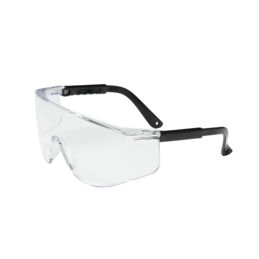 LENTES DE SEGURIDAD SIN MONTURA CON PATILLAS NEGRAS, LENTRES TRANSPARENTES Y REVESTIMIENTOS ANTIRRAYAS, ZENON Z28, MARCA: PIP – Ref.250-03-0000