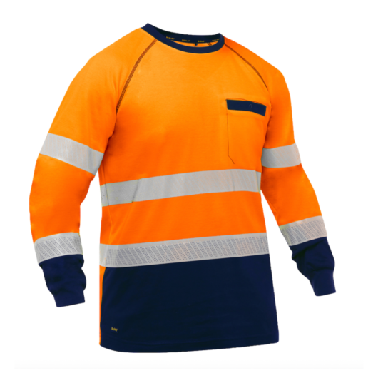 ANSI TYPE R CLASE 3, FONDO MARINO, BOLSILLO EN EL PECHO, MANGA LARGA – Ref.313M6118T-ON