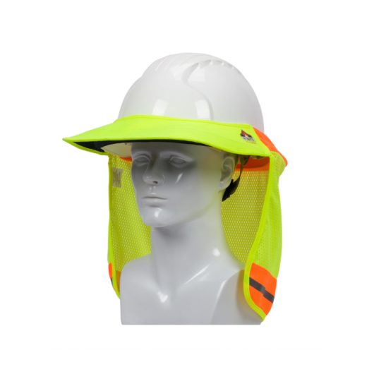 CUBRE NUCA EN POLYESTER MOD. 396-801FR-YL, MARCA PIP. COLOR AMARIILO, ALTA VISIBILIDAD, FR (RESSISTENTE AL FUEGO). ?MEDIDAS ?13.43 x 10.08 x 2.6″. – Ref.396-801FR-YEL