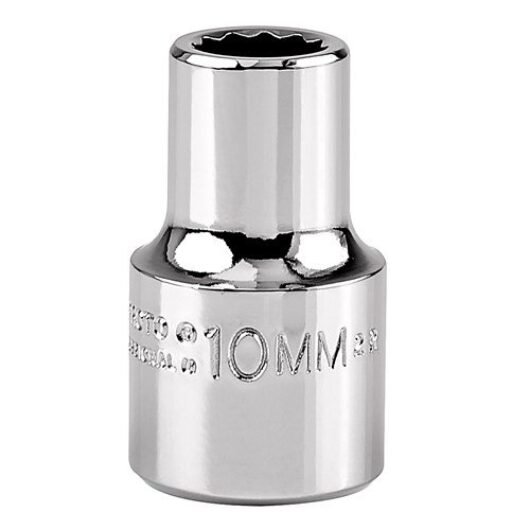 CUBO CORTO ESTRIADO C-1/2″ DE 10MM CROMADA, REF. J5410M MARCA  PROTO – Ref.J5410M