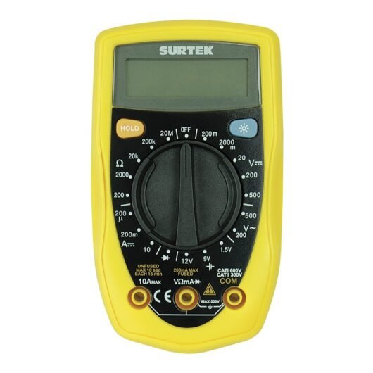 MULTIMETRO DIGITAL 500V CON LUZ SURTEK – Ref.111001