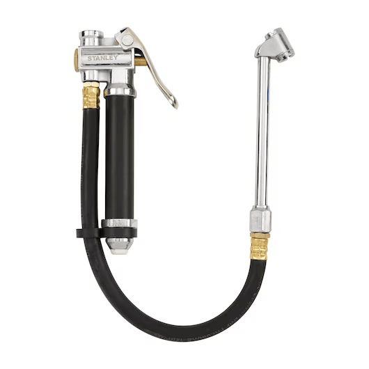 INFLADOR DE NEUMATICO CON MANOMETRO DE BARRA Y MANGUERA DE 1/4″ MPT REF:79-037 STANLEY – Ref.79-037