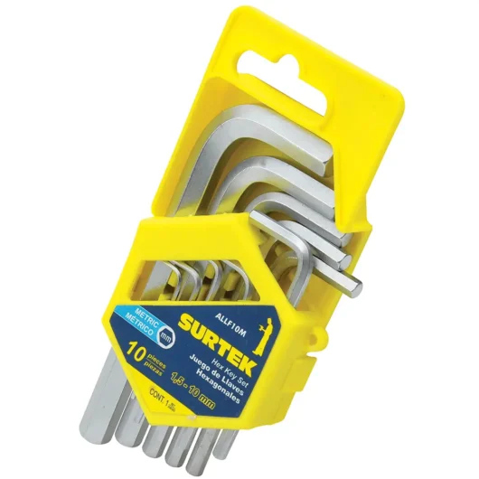 JUEGO 10 LLAVES HEX. METRICA RACK SURTEK – ALLF10M