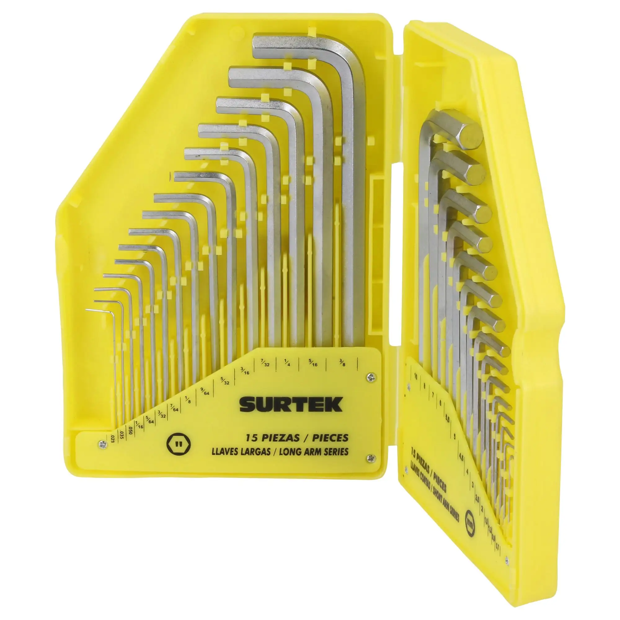 JUEGO DE 30 LLAVE ALLEN DE 0.7MM A 10MM Y DE 0.028" A 3/8" REF:ALLF30 SURTEK - ALLF30 - Imagen 2