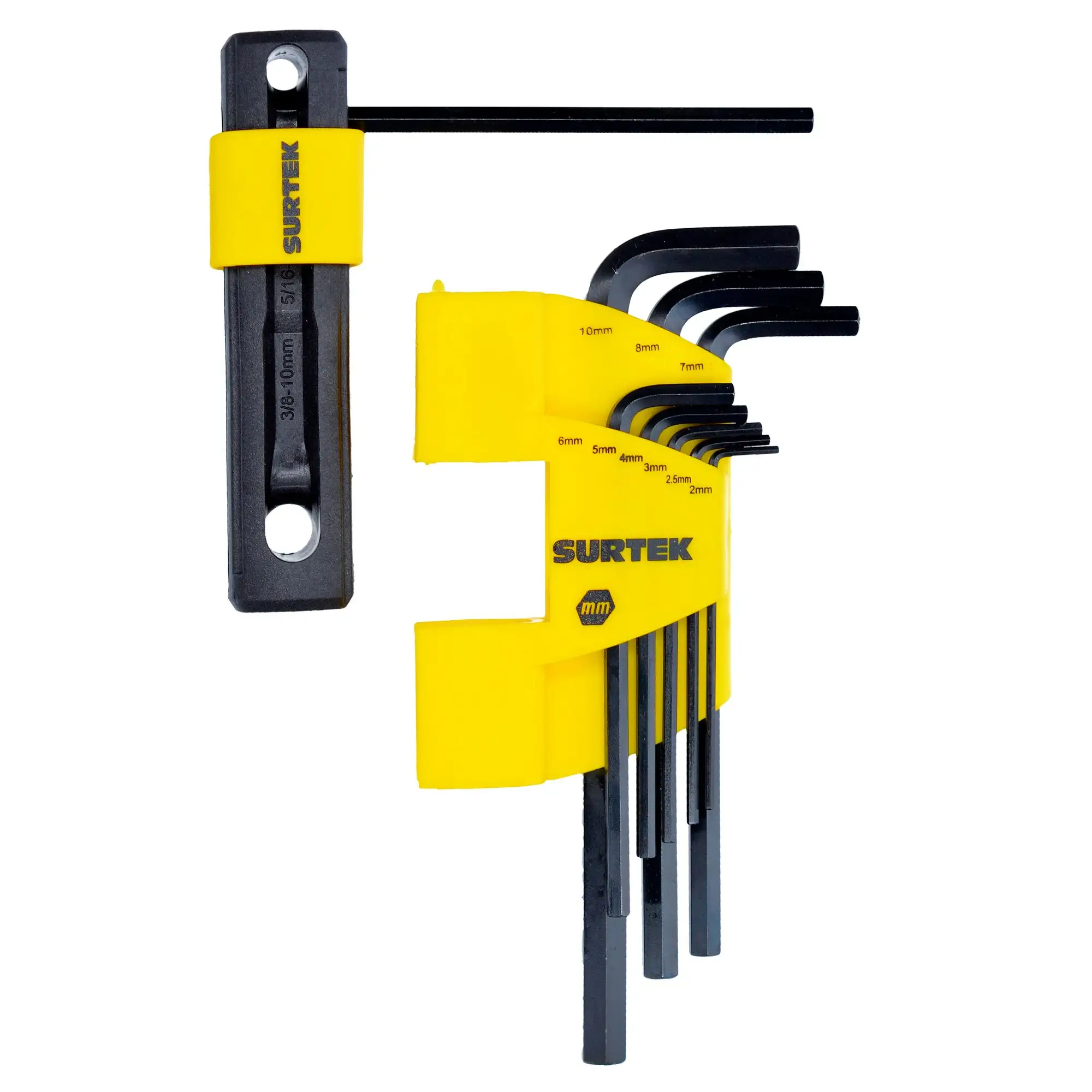 JUEGO DE 9 LLAVE ALLEN LARGA DE 7/64" A 3/8" REF:ALLFH9 SURTEK - ALLFH9 - Imagen 3