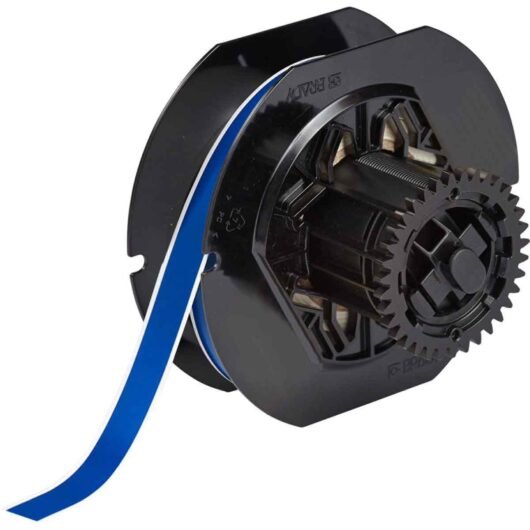 CINTA ADHESIVA PERMANENTE PARA ETIQUETAS DE VINILO MOD. B30C-500-595-BL , MARCA BRADY.  COLOR AZUL. PARA TODO CLIMA PARA IMPRESORAS B30 – 0.5″ – B30C-500-595-BL
