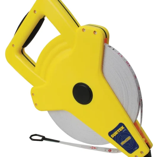 CINTA METRICA LARGA DE FIBRA DE VIDRIO 50M/164′ CON CARRIL ABIERTO REF:CLX50 SURTEK – CLX50
