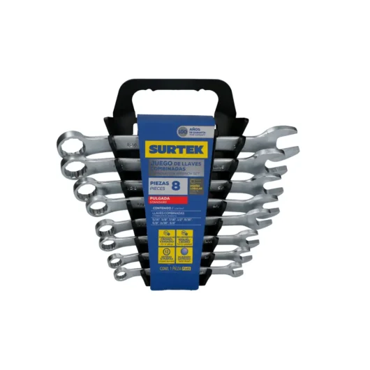 JUEGO DE 8 LLAVE COMBINADA DE 1/4″ A 3/4″ SURTEK – F14S