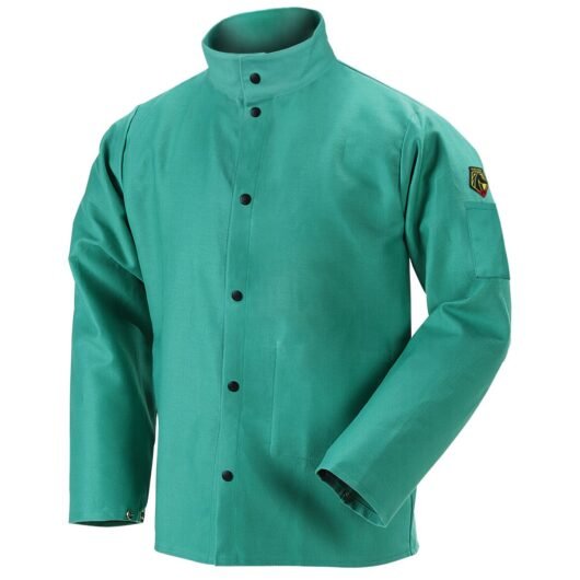 JACKET P/SOLDADOR – ALGODON 9 OZ. COLOR VERDE TAMANOEXTRA GRANDE BLACK STALLION MOD. F9-30C – Ref. F9-30C-XL