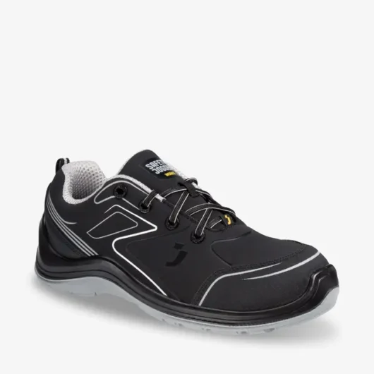 ZAPATO DE SEGURIDAD DEPORTIVO DE CORTE BAJO, MARCA SAFETY JOGGER, MODELO FLOW S3 LOW, TALLAS COLOR NEGRO, LIBRE DE METAL, CON PUNTERA DE COMPOSITE 200J Y SUELA ANTIPERFORACION, CONFORMIDAD ESD Y SUELA ANTIDESLIZANTE SRC. CUMPLE CON ASTM F2413:2018 – EN – FLOWS3LOW