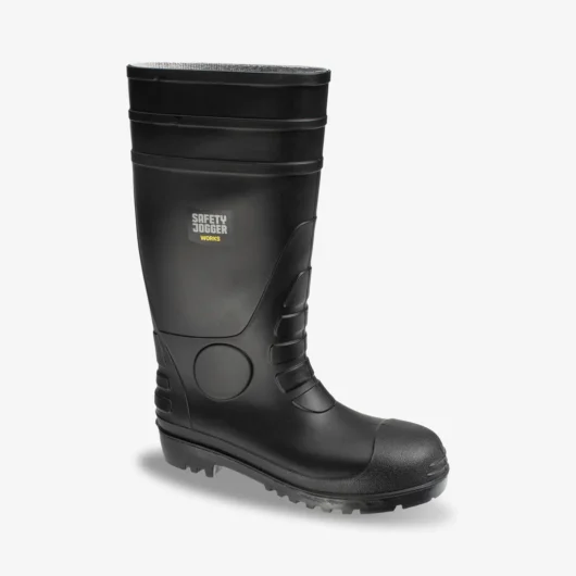 BOTA DE NEGRA EN PVC S5, ANTIESTATICA, MODELO HERCULES. MARCA SAFETY JOGGER. CUMPLE CON EN 12568:98 – HERC