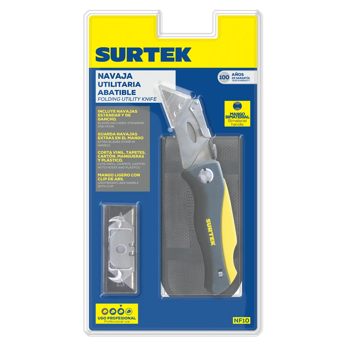CUCHILLA UTILITARIA MULTIUSOS DE 6" METALICA SURTEK - NF10 - Imagen 2