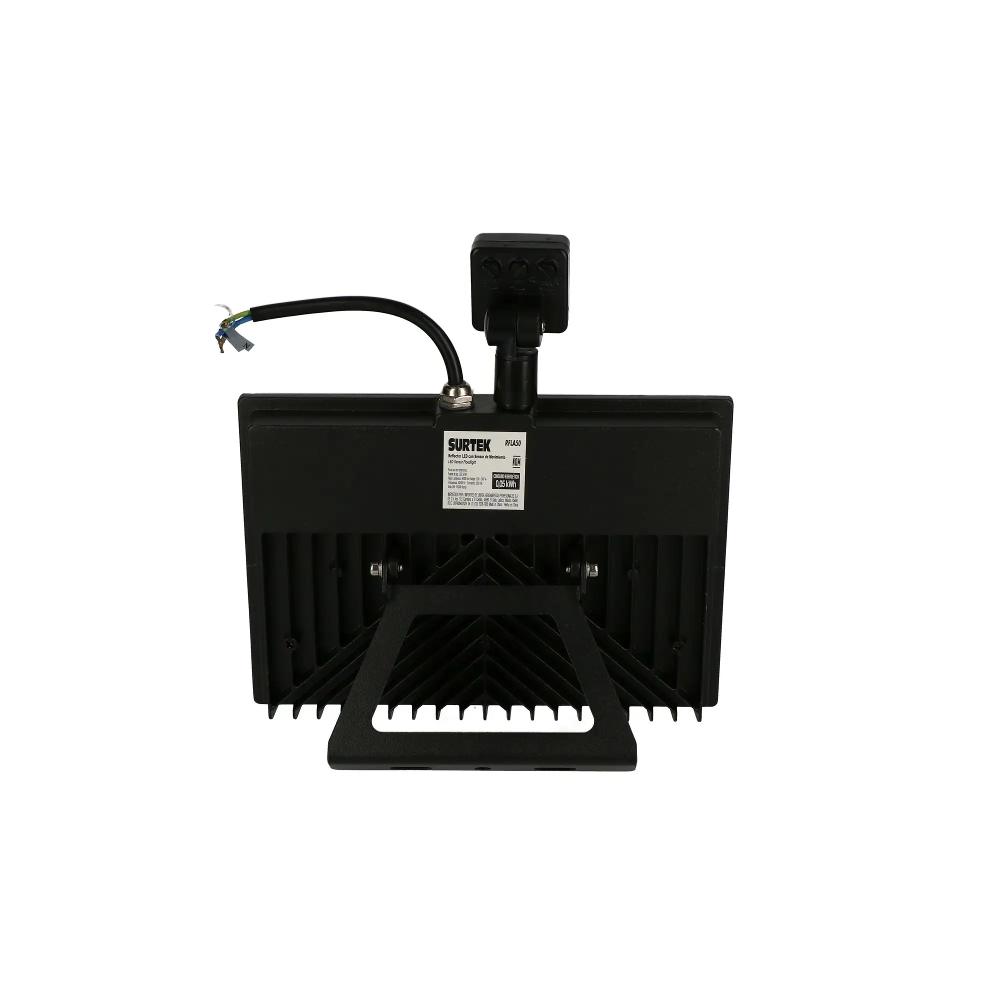LAMPARA REFLECTORA LED 50W CON SENSOR DE MOVIMIENTO SURTEK - RFLA50 - Imagen 3