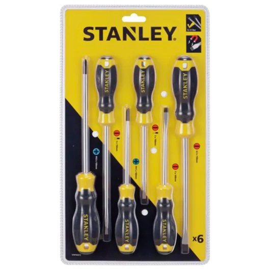 JUEGO DE 6 DESTORNILLADORES PLANO Y ESTRIA REF:STMT66672-840 STANLEY – Ref.STMT66672-840