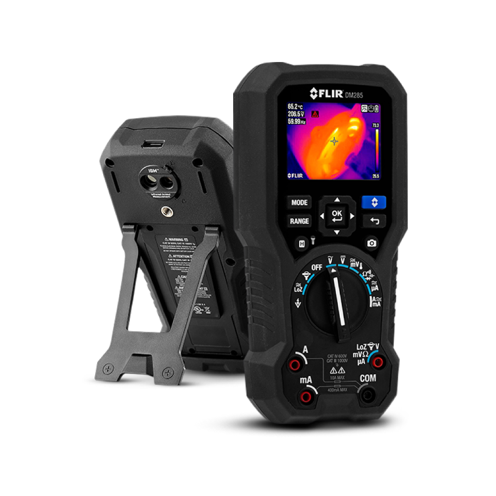 MULTIMETRO INDUSTRIAL CON CAMARA TERMICA IR DE 160 X 120 PIXELES DE VERDADERO VALOR EFICAZ CA/CC FLIR - DM285