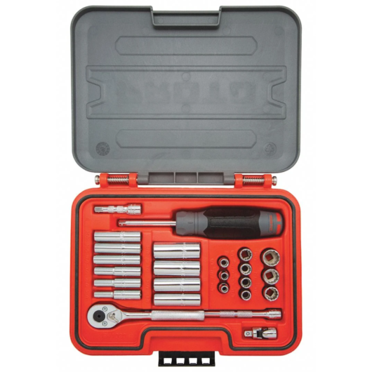 JUEGO DE CUBOS ESTRIADOS C- 1/4″ , 25 PIEZAS DE 3/16″ A 9/16″ PROTO – Ref.J47125T