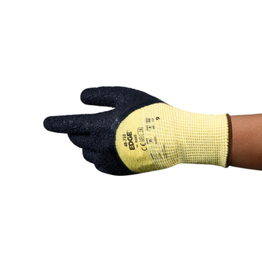 GUANTES RECUBRIMIENTO DE LATEX ARRUGADO, MOD. 48-710, MARCA ANSELL, RESISTENTES AL CORTE, ANSI A4, BUEN DESEMPEÑO AL CONTACTO POR CALOR. CUMPLE EN ISO 13997 NIVEL D. EN 420, EN 388 CLAS. 3X44D, EN 407 X1XXXX – Ref.48-710