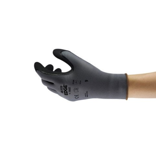 GUANTE INDUSTRIAL MULTIUSO PARA APLICACIONES LIGERAS BUEN AGARRE Y REPELENTE ACEITES Y GRASAS FORRO POLIERTER RECUBRIMIENTO EN LA PALMA DE NITRILO COLOR NEGRO CUMPLE EN: 388, REF. 48-920 SIZE 10, MARCA ANSELL – Ref.48-920