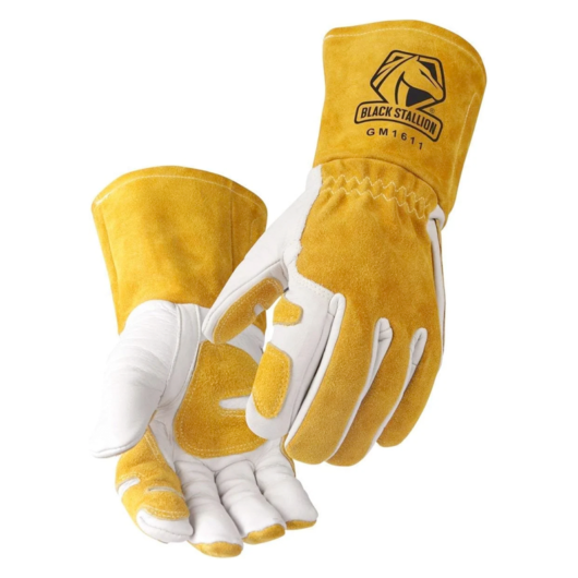 PARES AGUANTES P/SOLDADURA MIG C/PROTECCION ARRASTRE LATERAL BLACK STALLION MOD. GM1611-WT SIZE L – Ref. GM-1611-WT-L