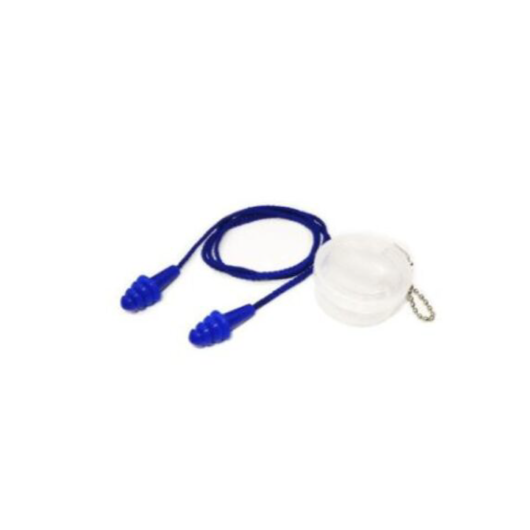 TAPON AUDITIVO REUSABLE CON ESTUCHE MOD. SH0508 MARCA COSMOS. MATERIAL SILICONA SUAVE, 4 CAPAS PARA SELLADO, ATENUACION DE RUIDO 27 DB – SH0508-A