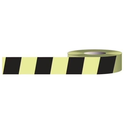CINTA ADHESIVA LUMINICA CON LINEAS NEGRAS DE 2 PULGADAS DE ANCHO X 15 PIES DE LARGO MARCA ACCUFORM – Ref. PTM922