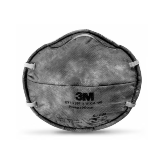 RESPIRADOR DESECHABLE PFF-1  CON CARBON ACTIVADO, CON BANDA ELASTICAS, CAJA DE 2O/1, REF. 8713 MARCA 3M – 8713