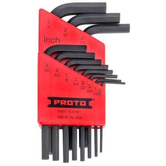 JUEGO LLAVE ALLEN 11 PZAS DE .050 A 1/4″ PROTO – Ref.J4981