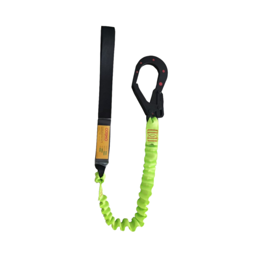 LINEA DE VIDA DIELECTRICA, CON GANCHO GRANDE Y OJAL, MATERIAL: NYLON, COLOR: VERDE ALTA VISIBILIDAD. REF. SH1529, MARCA COSMO – SH1529