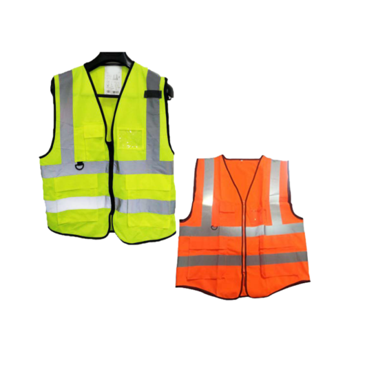 CHALECO 5 BOLSILLOS ZIPPER AMARILLO REFLECTIVO COSMO – SH0855-L