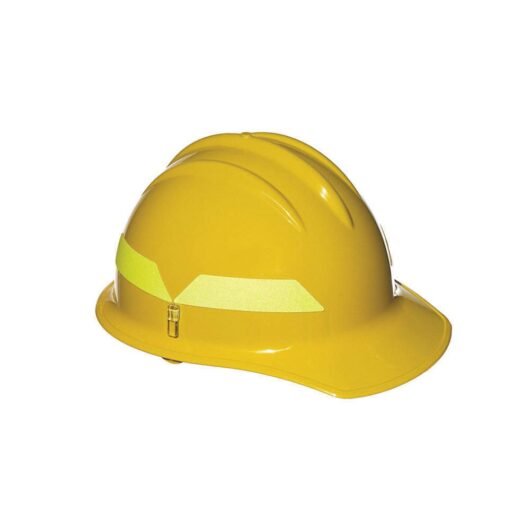 * EVALUAR* – CASCO AMARILLO PARA BOMBEROS CON REFLECTIVO EN TERMOPLASTICO CON SUSPENSION RATCHET DE 6 PUNTOS – FCYLR