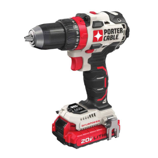 TALADRO/ATORNILLADOR 1/2″ 20V MAX SIN ESCOBILLA + 2 BATERIA + CARGADOR Ref.PCCK607LB