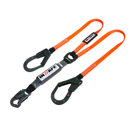 ESLINGA EN Y CON ABSORBEDOR Y GANCHOS DIELÉCTRICOS MIXTOS –  Ref.IN8021-D