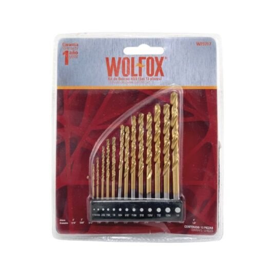 KIT BROCAS HSS (SET 13 PZAS) DE 1/16″ A 1/4″ TOOLCRAFT – WF9717